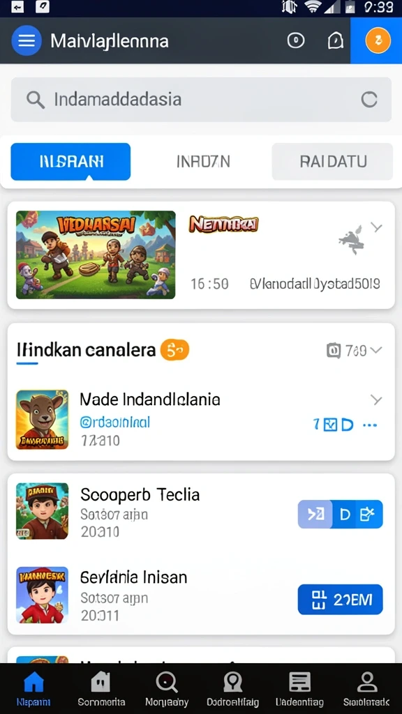 gila138 - Tampilan antarmuka yang mudah dinavigasi.