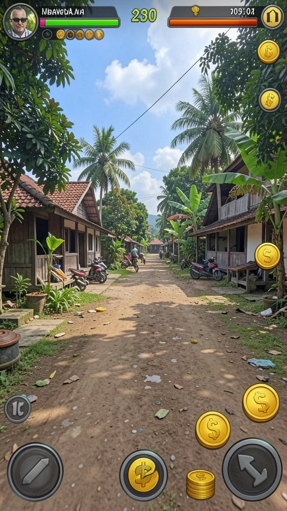 spinharta - Tampilan utama dengan karakter dan lokasi yang menarik.